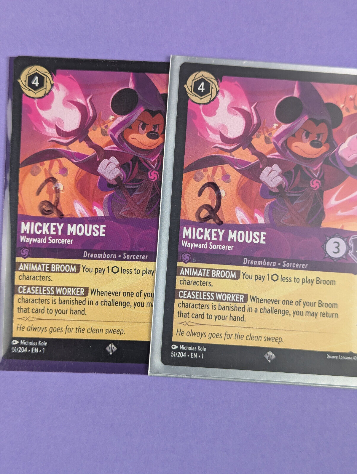 Disney Lorcana TCG: The First Chapter: Mickey Mouse Rare Wayward Sorcerer 51/204
