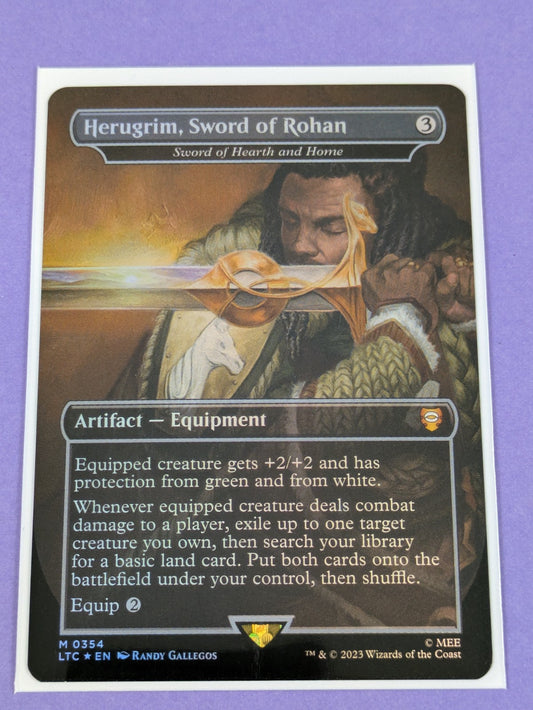 MTG: LOTR: Herugrim, Sword of Rohan - Sword of Hearth and Home Foil #0354 - NM