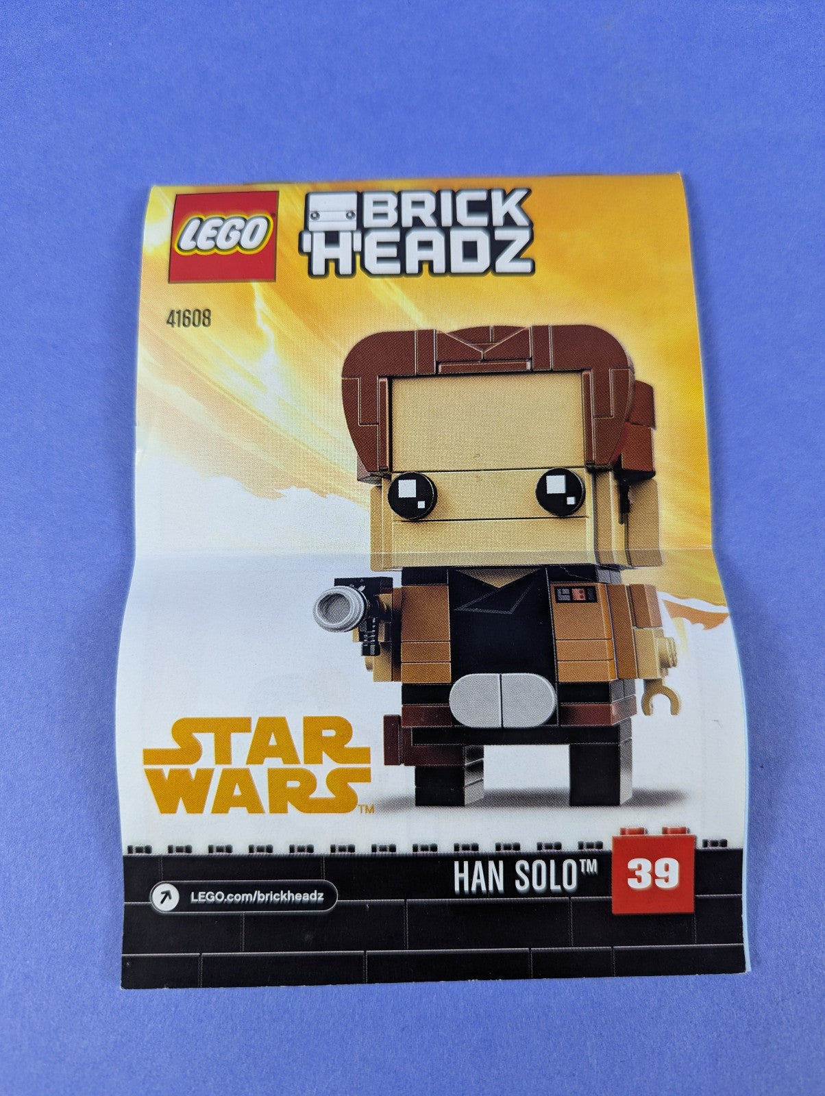 LEGO BrickHeadz Star Wars Han Solo 41608 Complete Set Pre-Owned