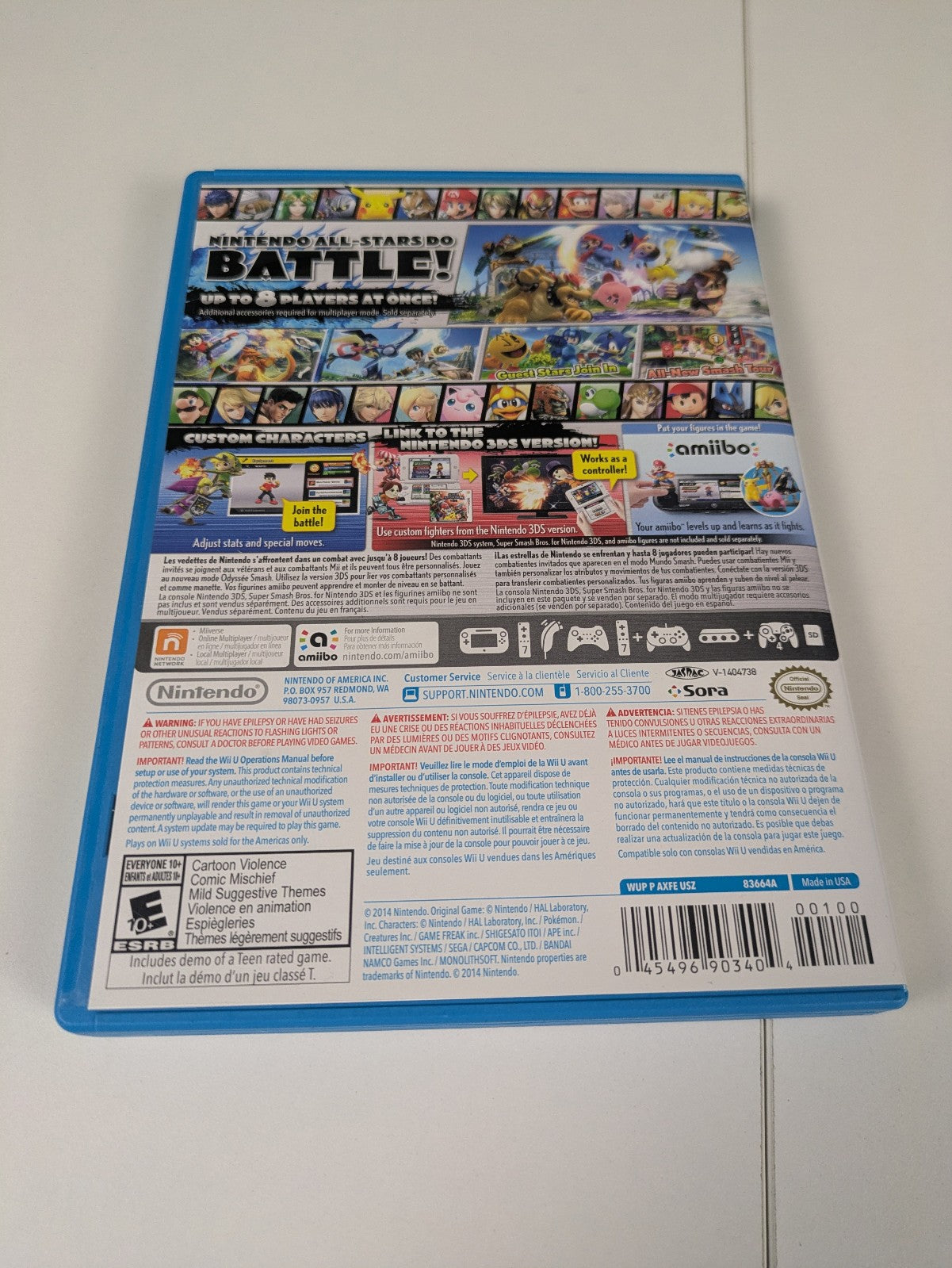 Super Smash Bros. for Wii U (Nintendo Wii U, 2014) CIB