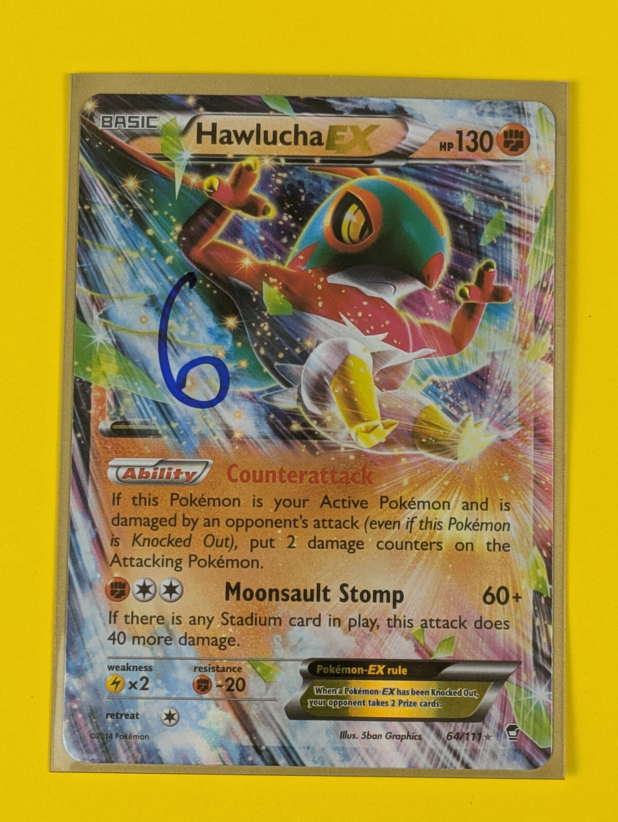 Hawlucha EX - 64/111 - Ultra Rare Furious Fists - Pokemon Card - NM