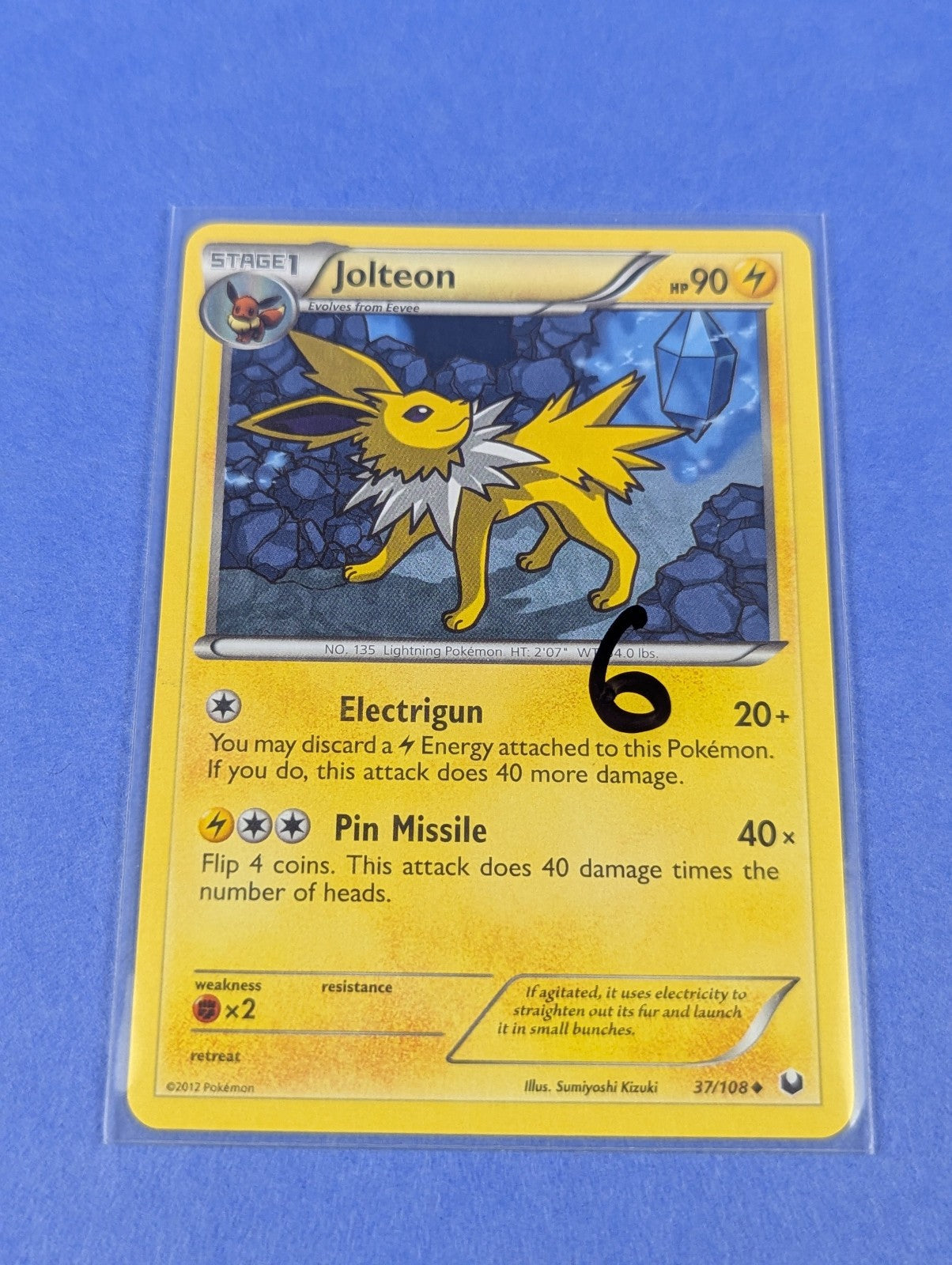 Jolteon - 37/108 - Uncommon Dark Explorers - Pokemon Card - LP