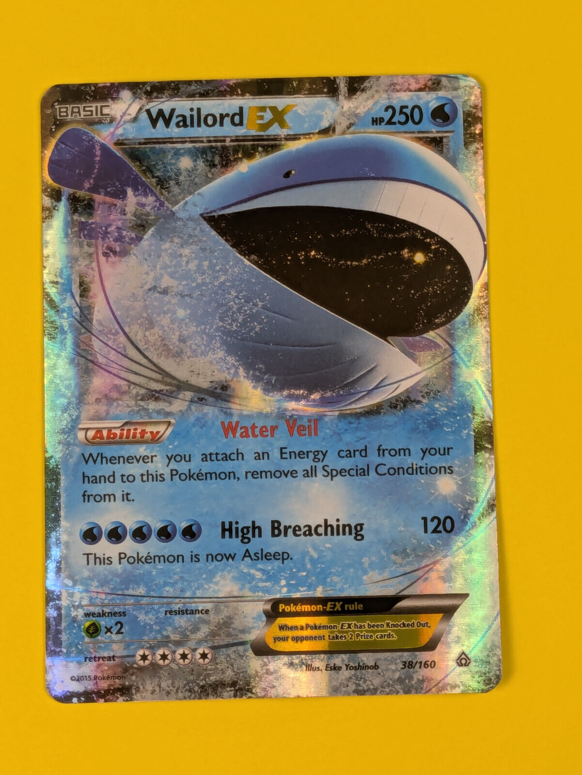 Wailord EX - 38/160 - Ultra Rare Primal Clash - Pokemon Card - NM