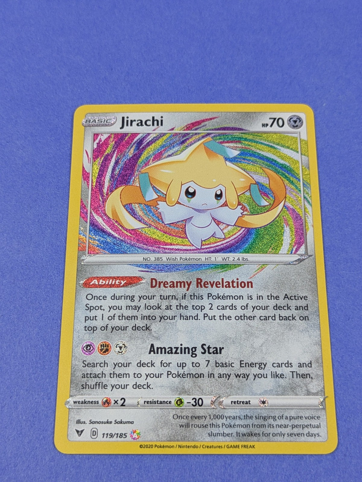 Jirachi - 119/185 - Amazing Rare Vivid Voltage - Pokemon Card - NM