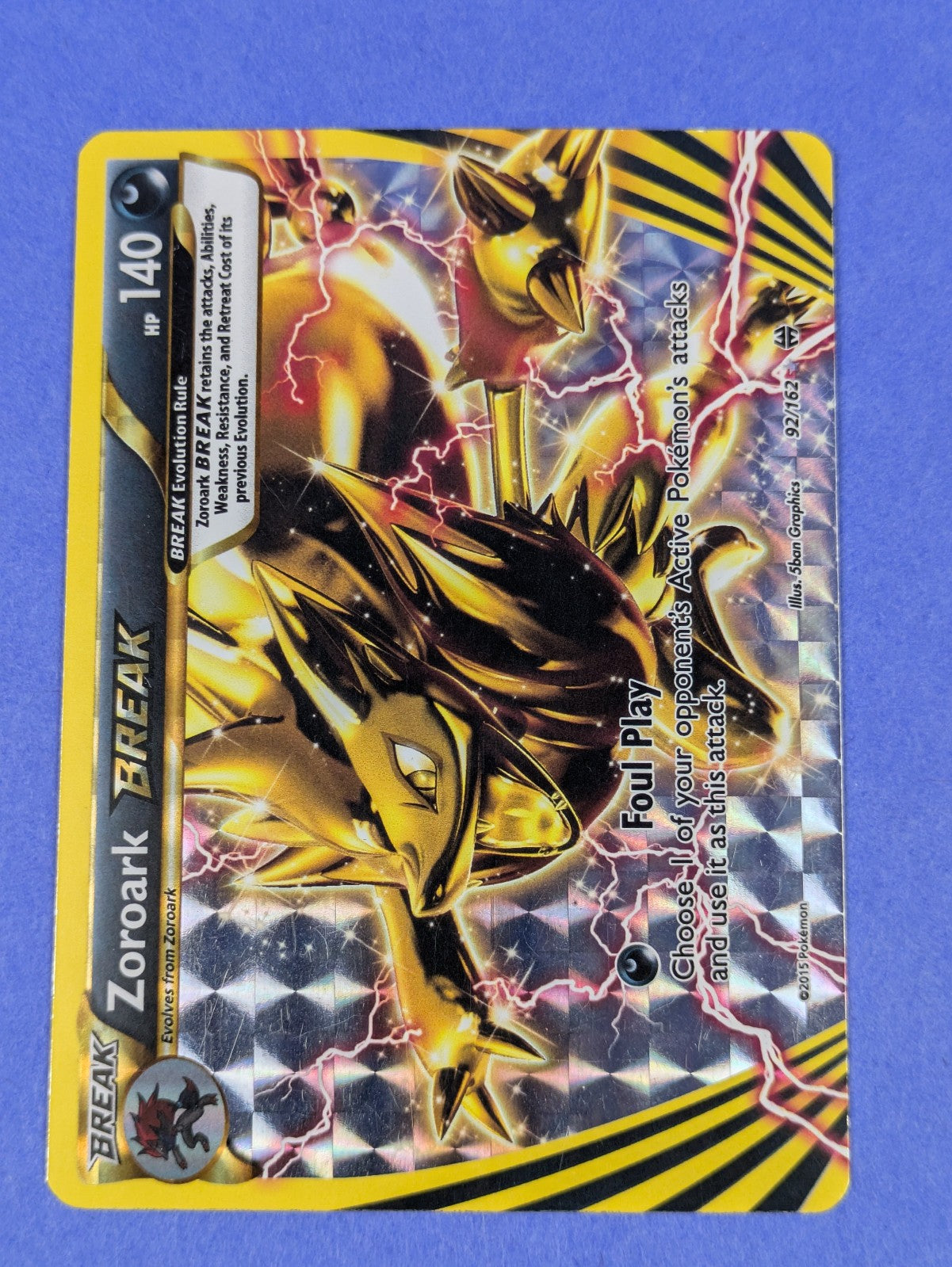 Zoroark BREAK - 92/162 - Break Rare BREAKthrough - Pokemon Card - LP