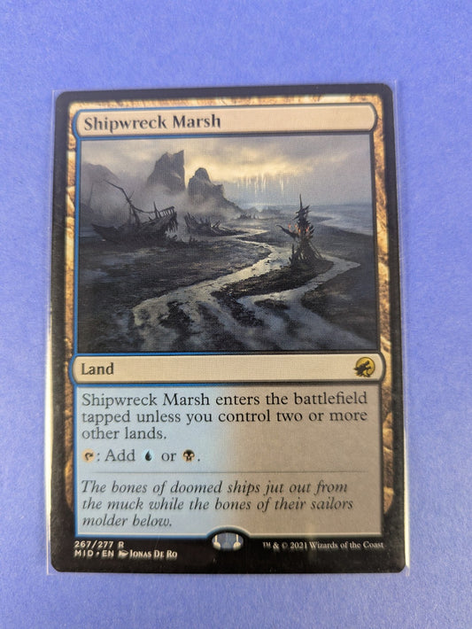 MTG Magic: Innistrad: Midnight Hunt: Shipwreck Marsh #267/277 Rare - NM