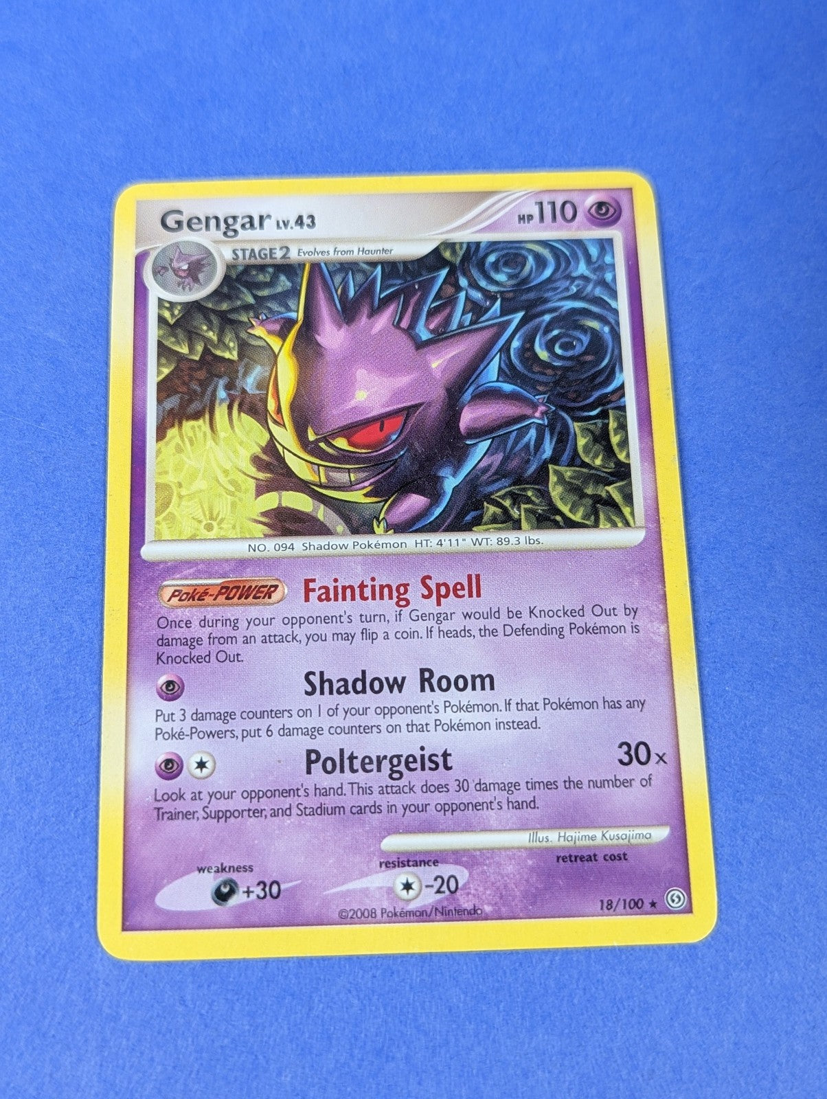 Gengar - 18/100 - Rare Stormfront - Pokemon Card - MP