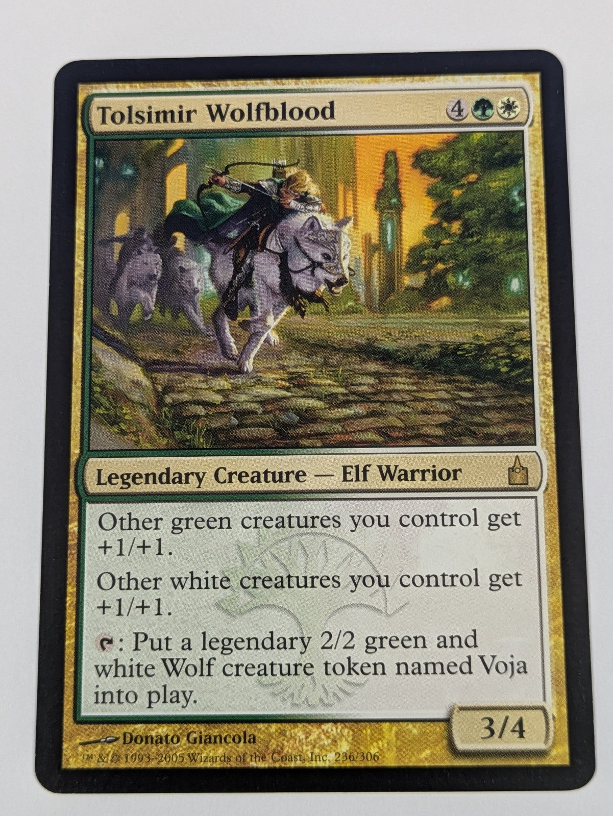 MTG Magic: Ravnica: City of Guilds: Tolsimir Wolfblood #236/306 Rare - NM