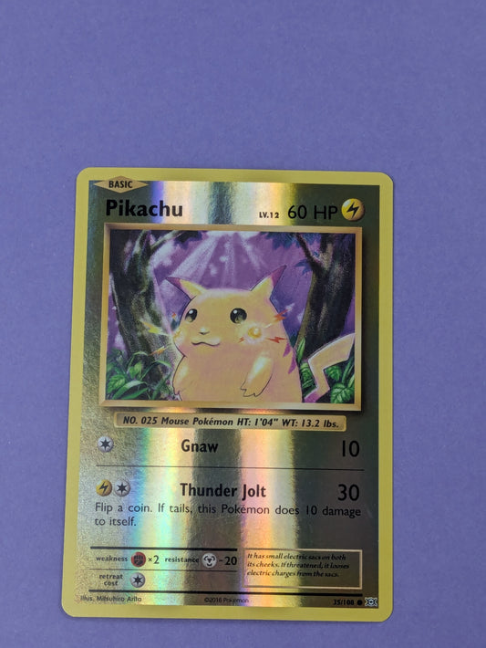 Pikachu - 35/108 - Common - Reverse Holo XY: Evolutions - Pokemon Card - NM