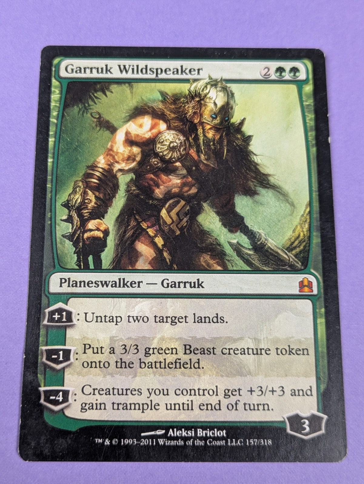 MTG Magic: Commander 2011: Garruk Wildspeaker #157/318 Mythic - LP