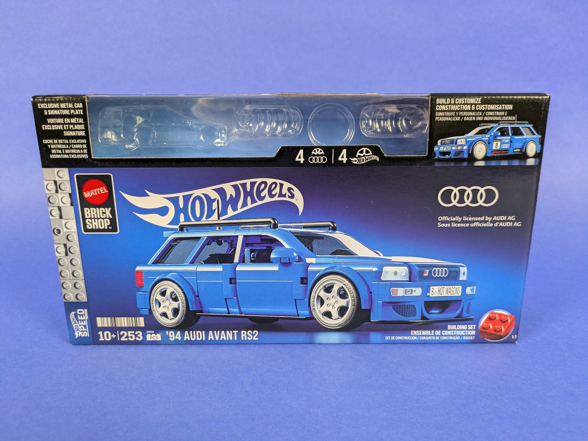MATTEL Brick Shop Hot Wheels '94 Audi Avant RS2 Blue Car (253 pcs)
