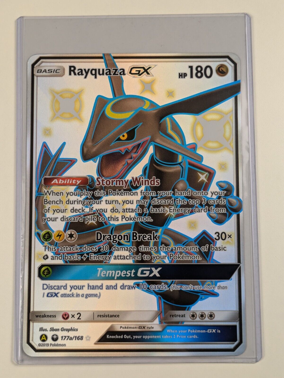 Rayquaza GX - 177a/168 - Shiny Oversized Promo Sun & Moon - Jumbo Pokemon - NM