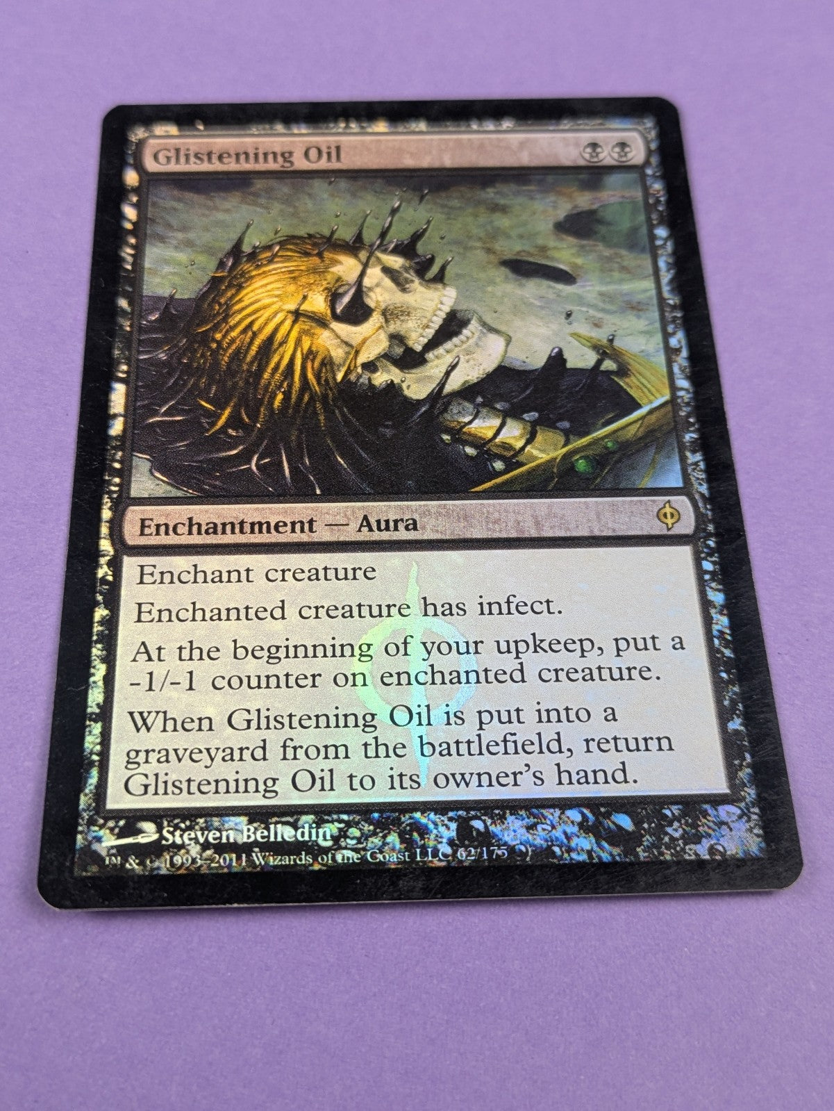 MTG Magic: New Phyrexia: Glistening Oil Foil #62/175 Rare - LP
