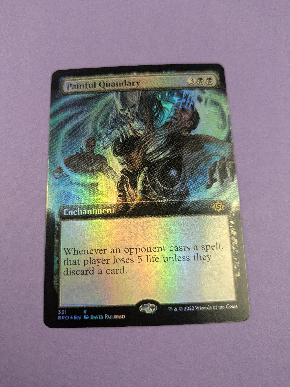 MTG: Magic The Gathering: Painful Quandary (Extended Art)- Rare- Near Mint