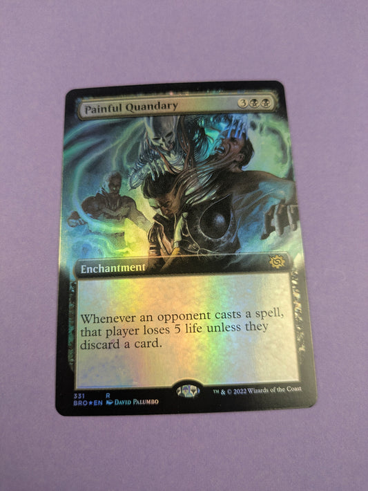 MTG: Magic The Gathering: Painful Quandary (Extended Art)- Rare- Near Mint