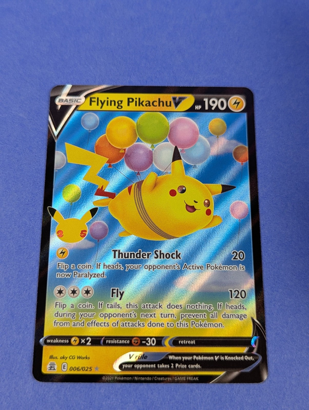 Flying Pikachu V - 006/025 - Ultra Rare Holo Celebrations - Pokemon - NM