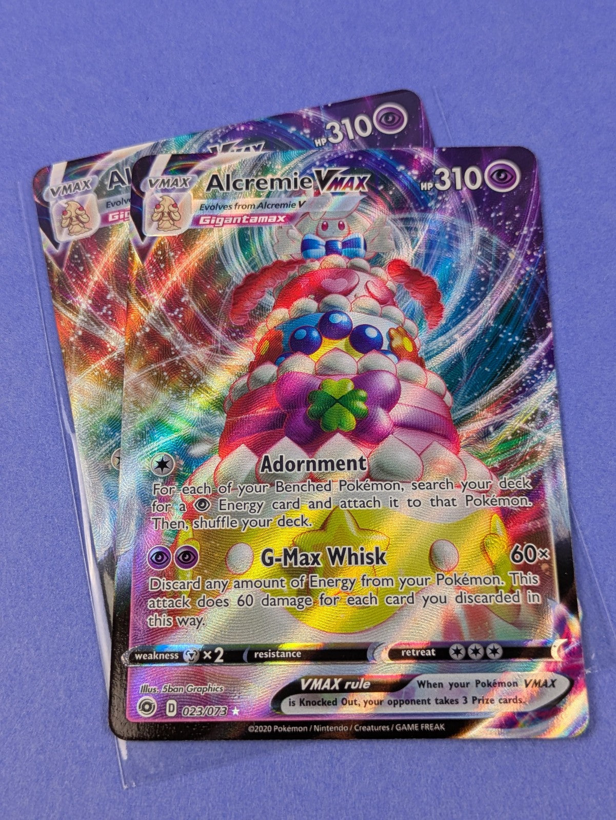 Alcremie VMAX - 023/073 - Rare Ultra Holo Champion's Path - Pokemon Card - NM