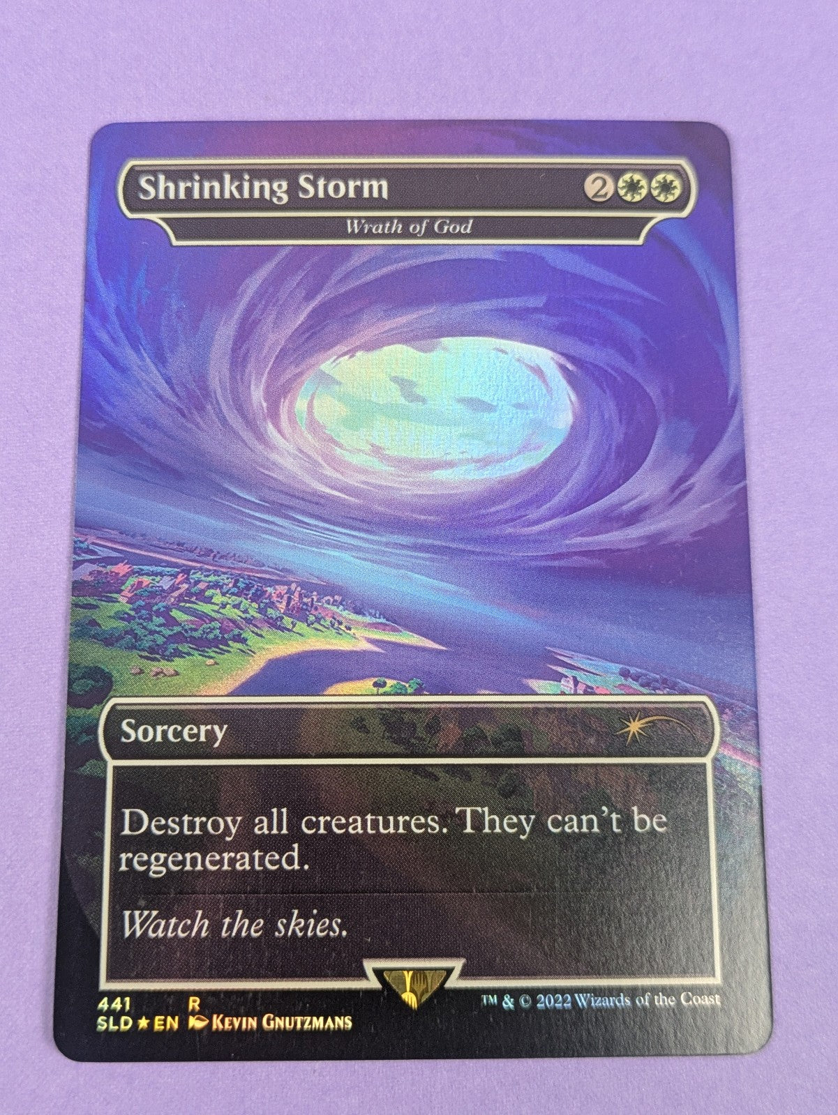 MTG Magic: Secret Lair Drop: Shrinking Storm Wrath of God Foil #441 Rare - NM
