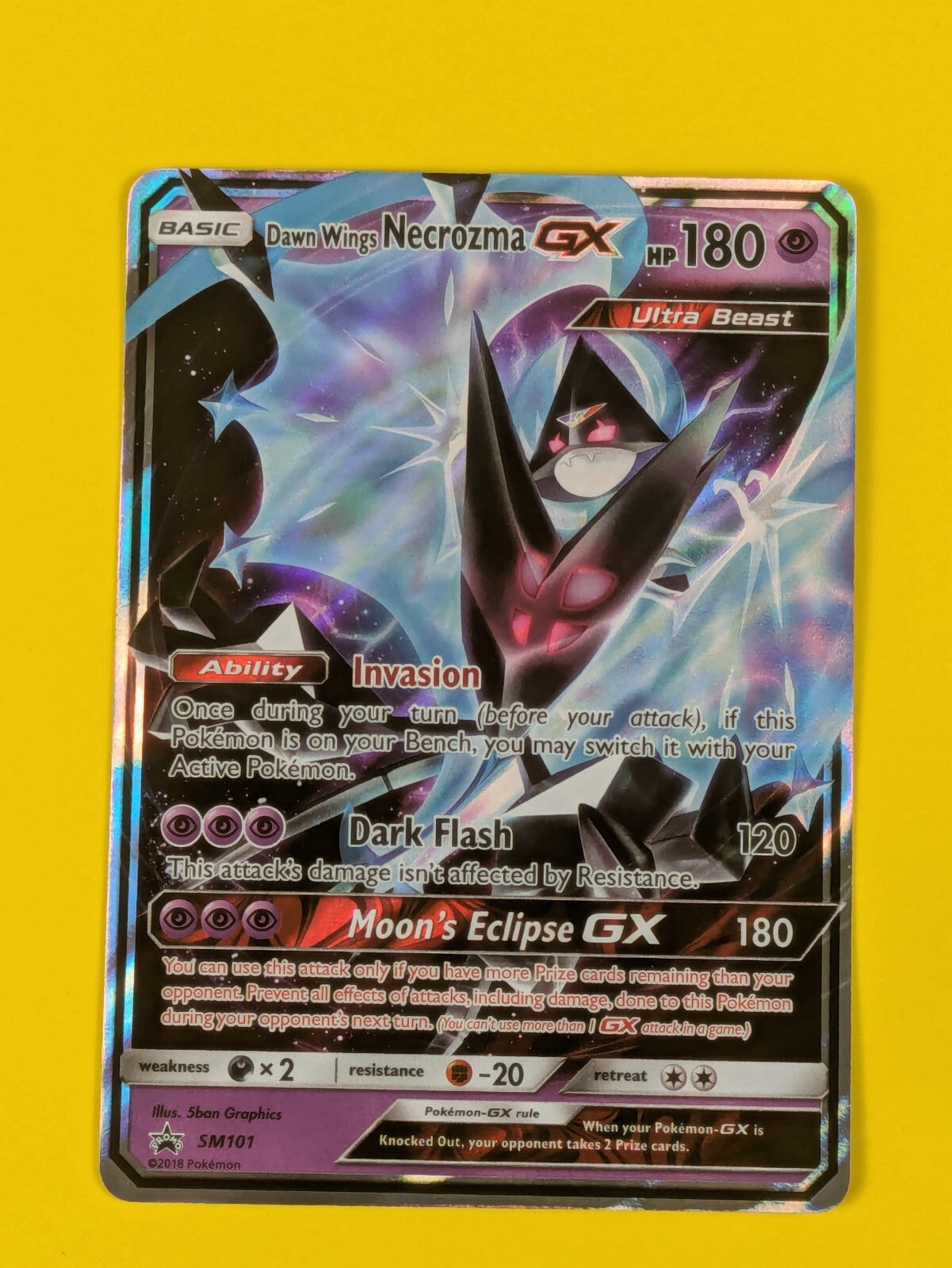 Dawn Wings Necrozma GX - SM101 - Holo Promo Sun & Moon Promos - Pokemon - NM