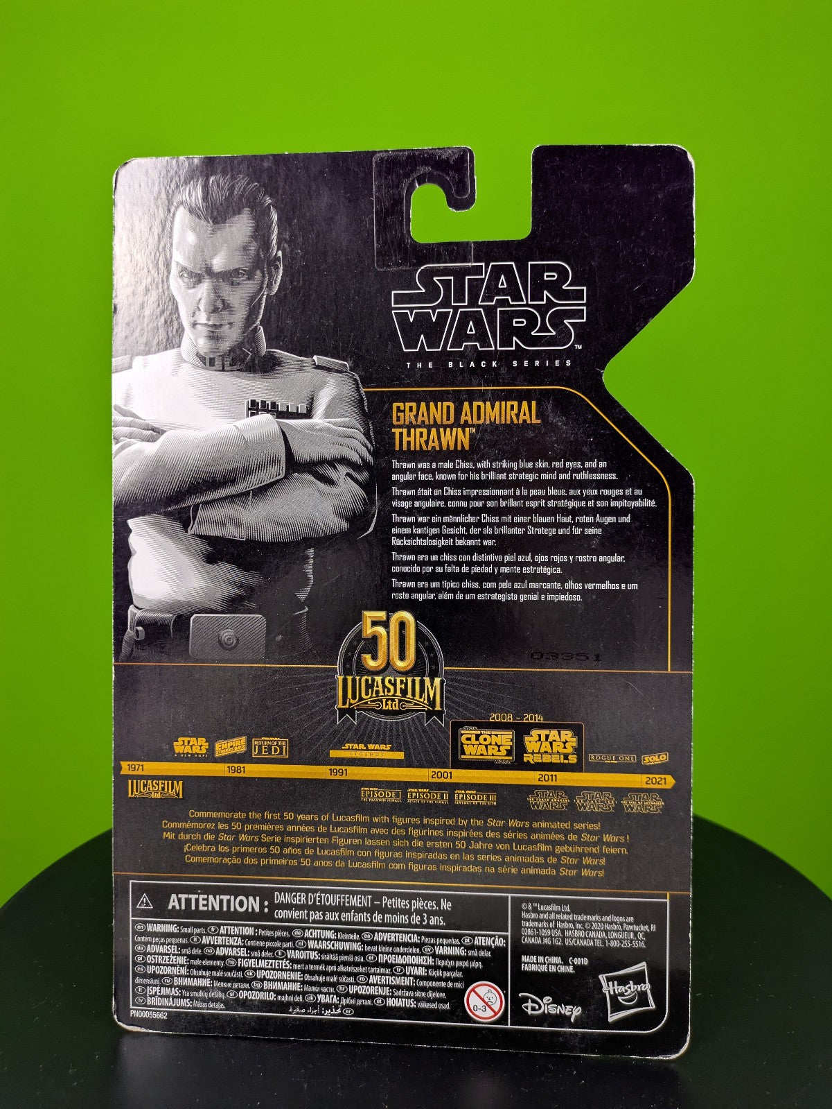 Hasbro Star Wars The Black Series Archive Grand Admiral Thrawn F1308 6" NIB