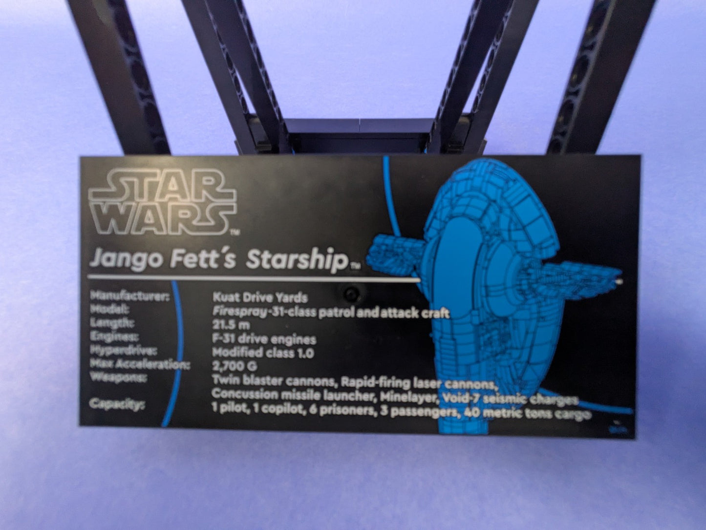 Lego Star Wars: Jango Fett's Firespray-Class Starship - UCS Set 75409 Complete
