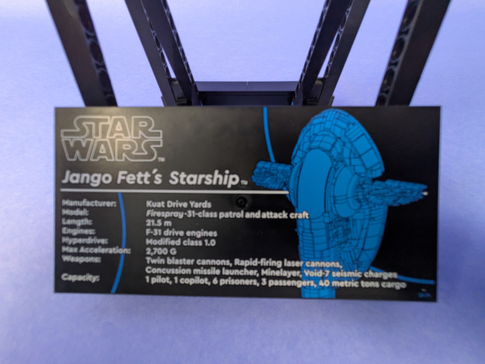 Lego Star Wars: Jango Fett's Firespray-Class Starship - UCS Set 75409 Complete