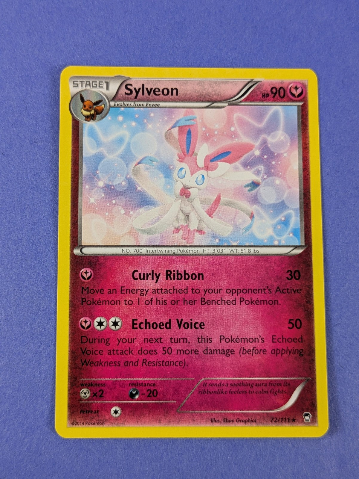 Sylveon - 72/111 - Rare Furious Fists - Pokemon Card - LP