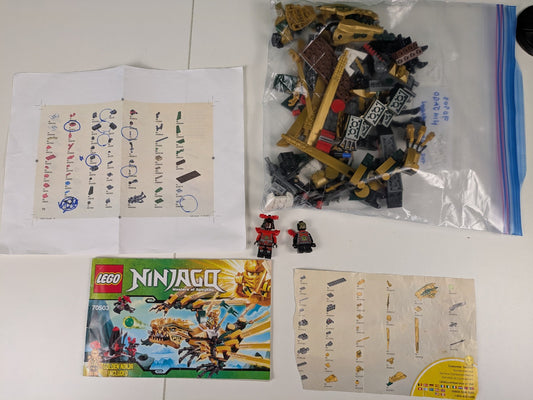 Lego NINJAGO: The Final Battle: The Golden Dragon Set 70503 - Incomplete Set