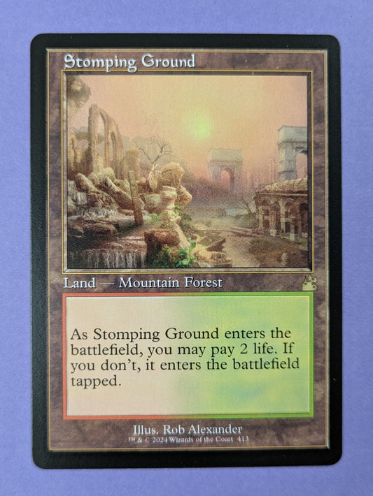 MTG Magic: Ravnica Remastered: Stomping Ground Retro Frame #413 Rare - NM