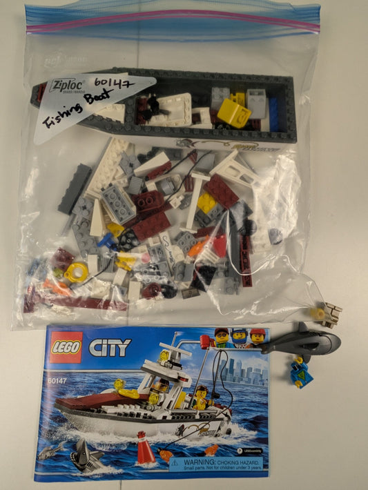 Lego Town: City: Harbor: Fishing Boat Set 60147 - Incomplete Set