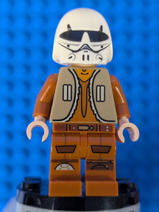 Lego Star Wars: Ezra Bridger - Dark Tan Vest, Helmet sw0574a Set 75048
