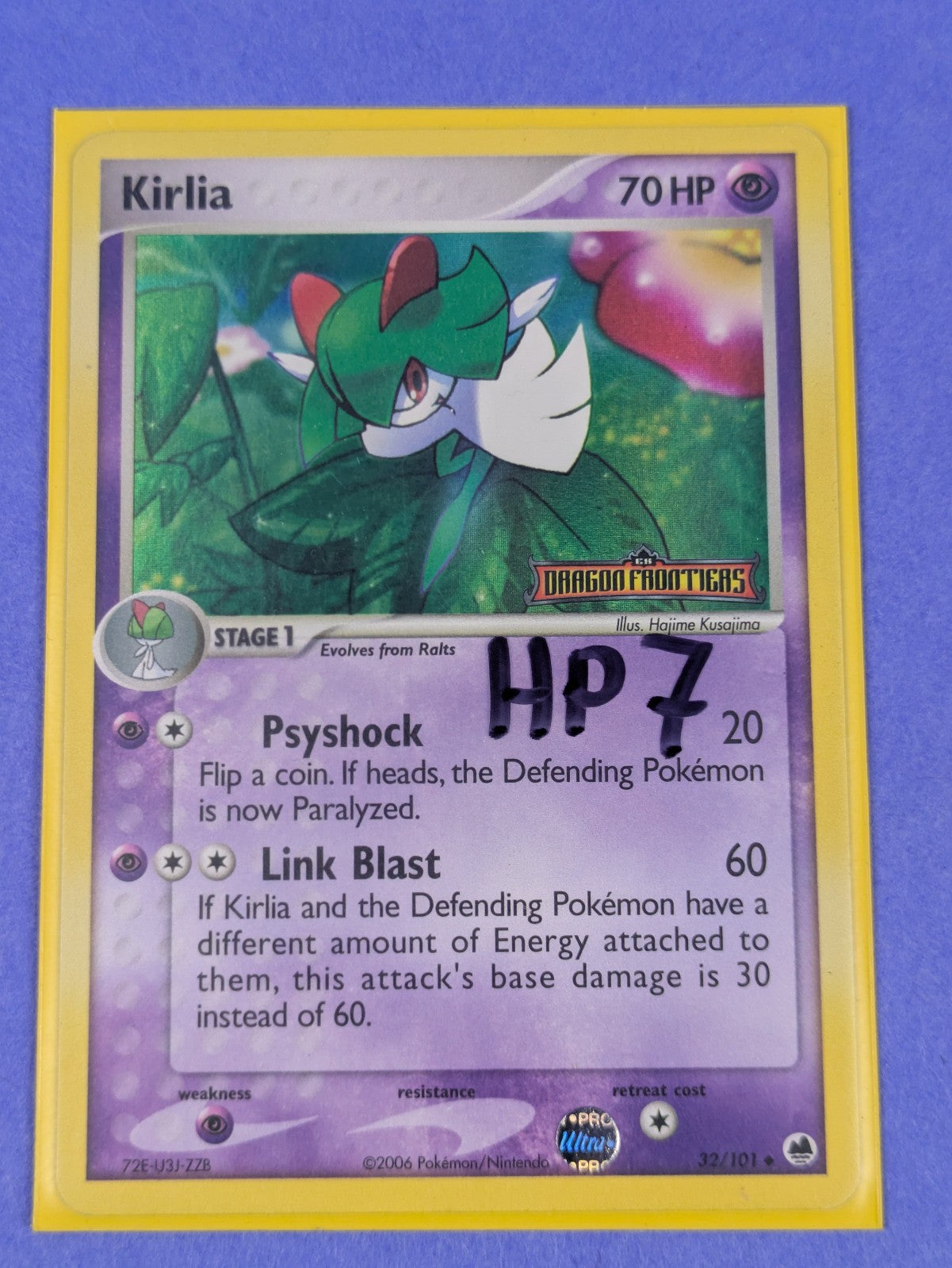 Kirlia - 32/101 - Uncommon Reverse Holo Dragon Frontiers - Pokemon Card - HP