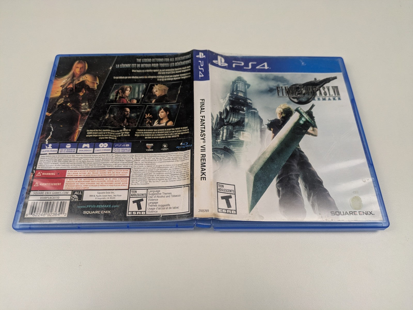 Final Fantasy VII Remake (PS4, 2020) CIB