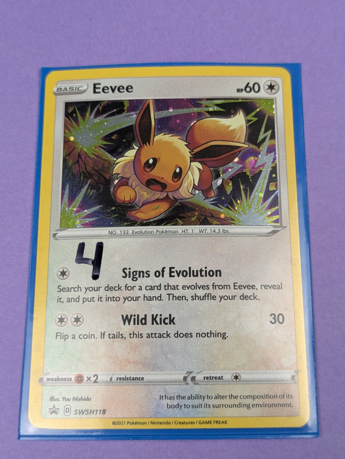 Eevee - SWSH118 - Promo Holo SWSH Promos  - Pokemon Card - NM