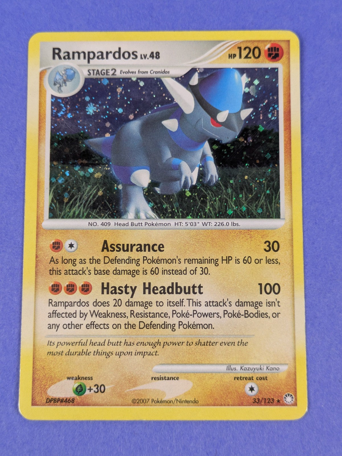 Rampardos - 33/123 - Holo Rare Theme Deck Exclusives - Pokemon Card - MP