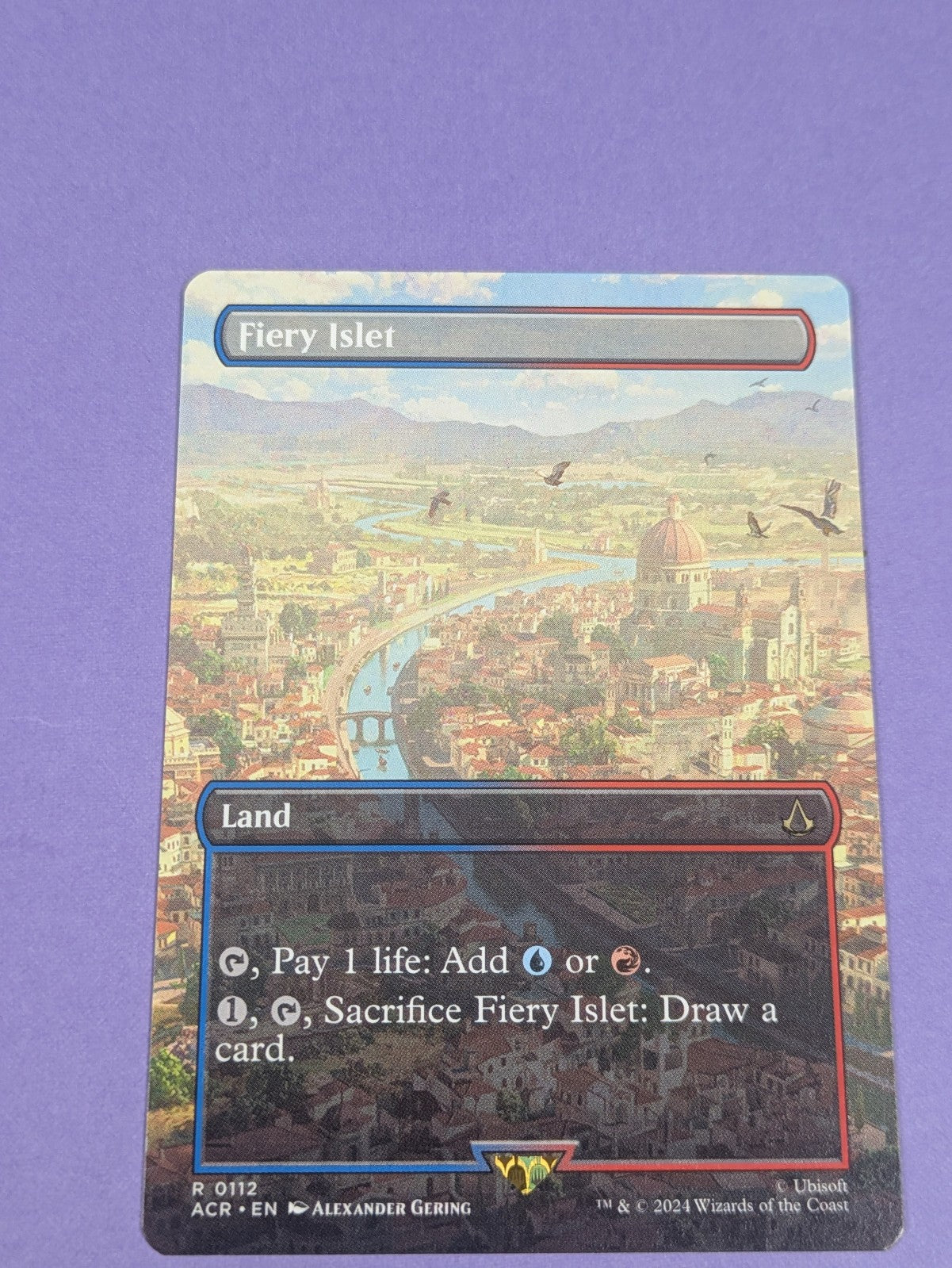 MTG Magic: Assassin's Creed: Fiery Islet Borderless #0112 Rare - NM