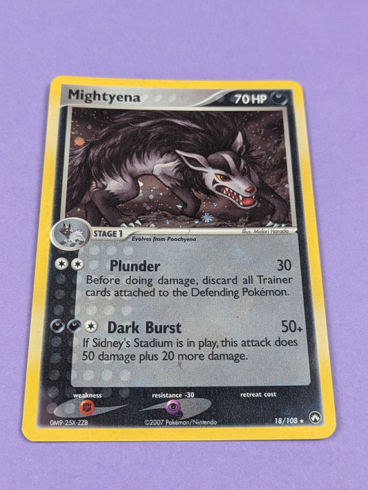 Mightyena - 18/108 - Rare Holo Power Keepers - Pokemon Card - NM