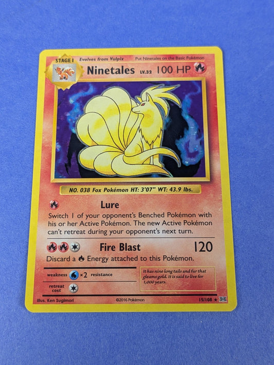 Ninetales - 15/108 - Rare Holo Evolutions - Pokemon Card - LP