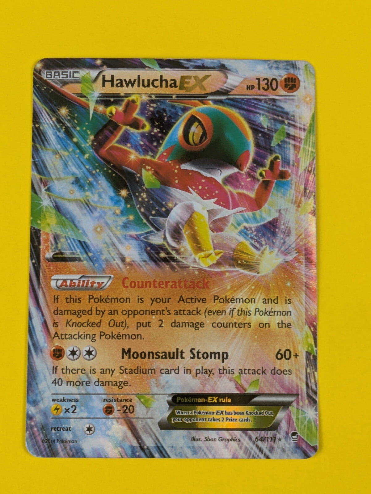 Hawlucha EX - 64/111 - Ultra Rare Furious Fists - Pokemon Card - NM