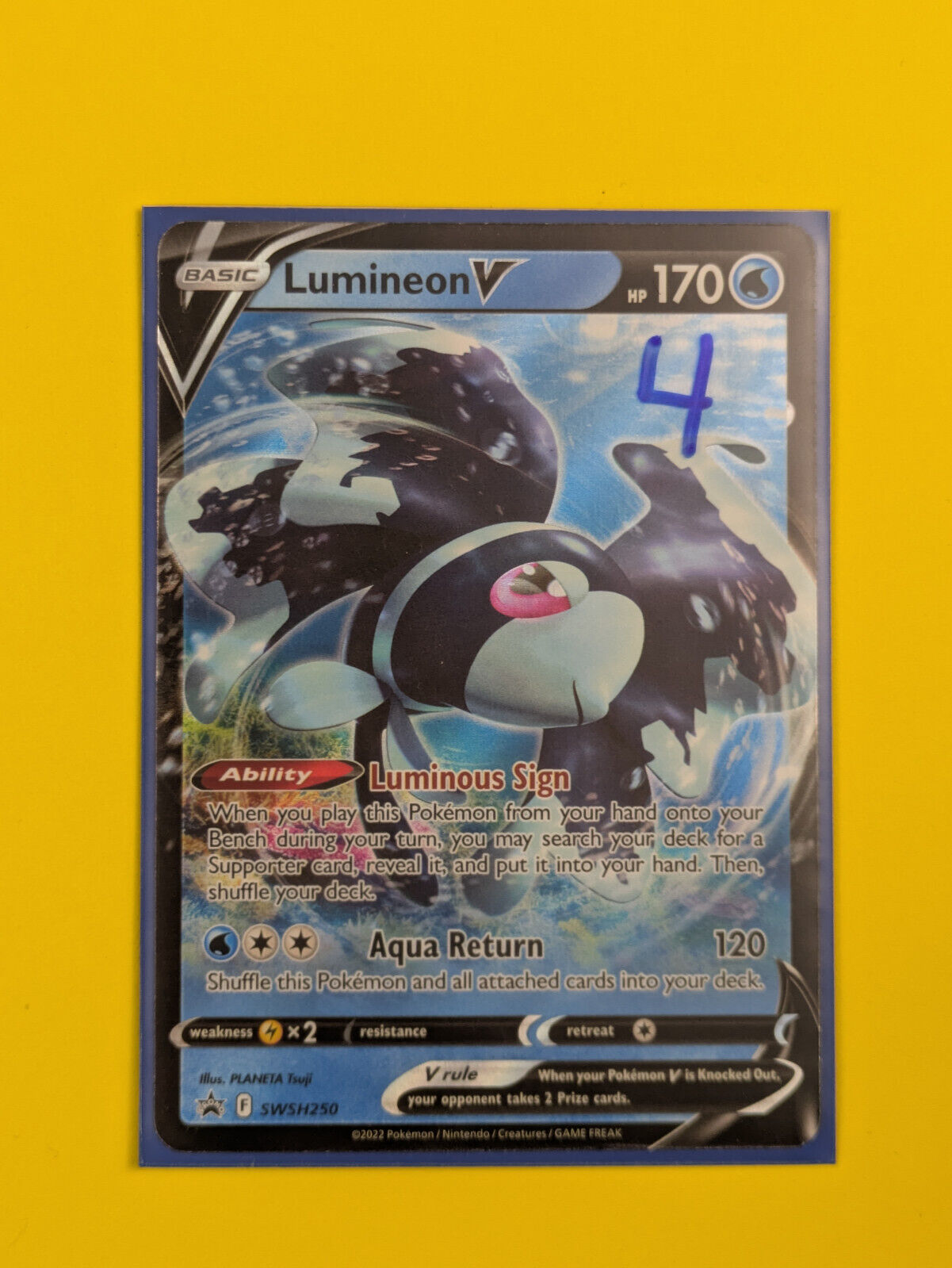 Lumineon V - SWSH250 - Ultra Rare Sword & Shield Promos - Pokemon Card - NM