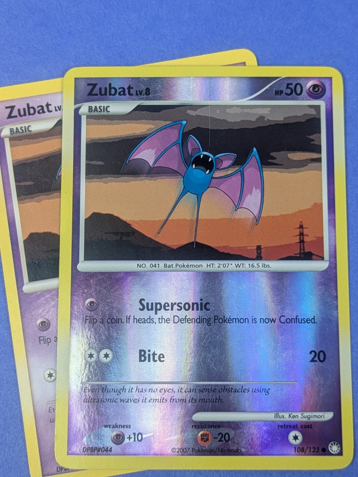 Zubat - 108/123 - Common Reverse Holo Mysterious Treasures - Pokemon - LP