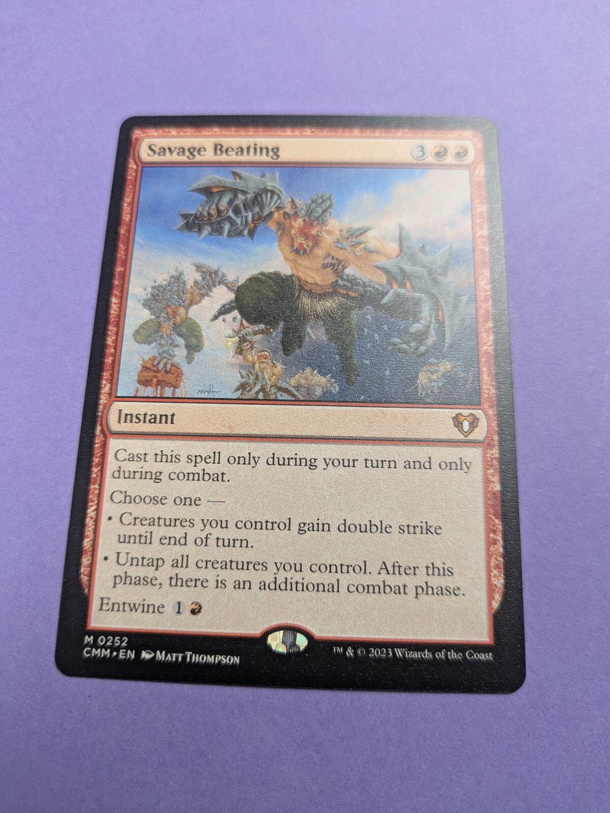 MTG: Magic The Gathering: Savage Beating - Mythic- Near Mint
