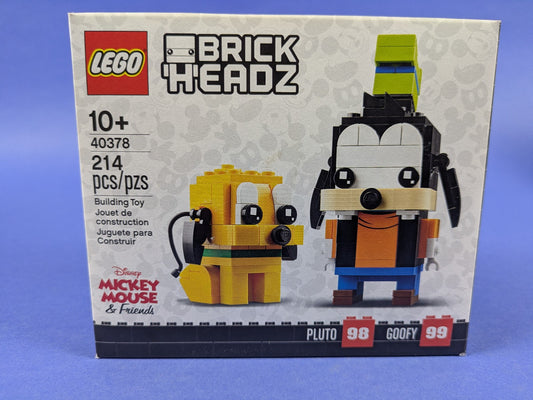 Lego BrickHeadz: Disney: Mickey and Friends: Pluto & Goofy Set 40378 BRAND NEW