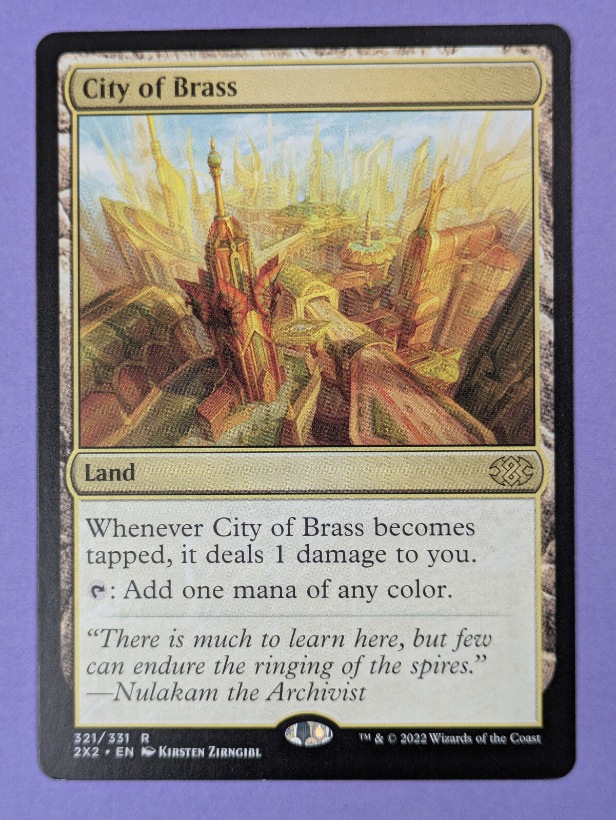 MTG Magic: Double Masters 2022 (2X2): City of Brass #321/331 Rare - NM