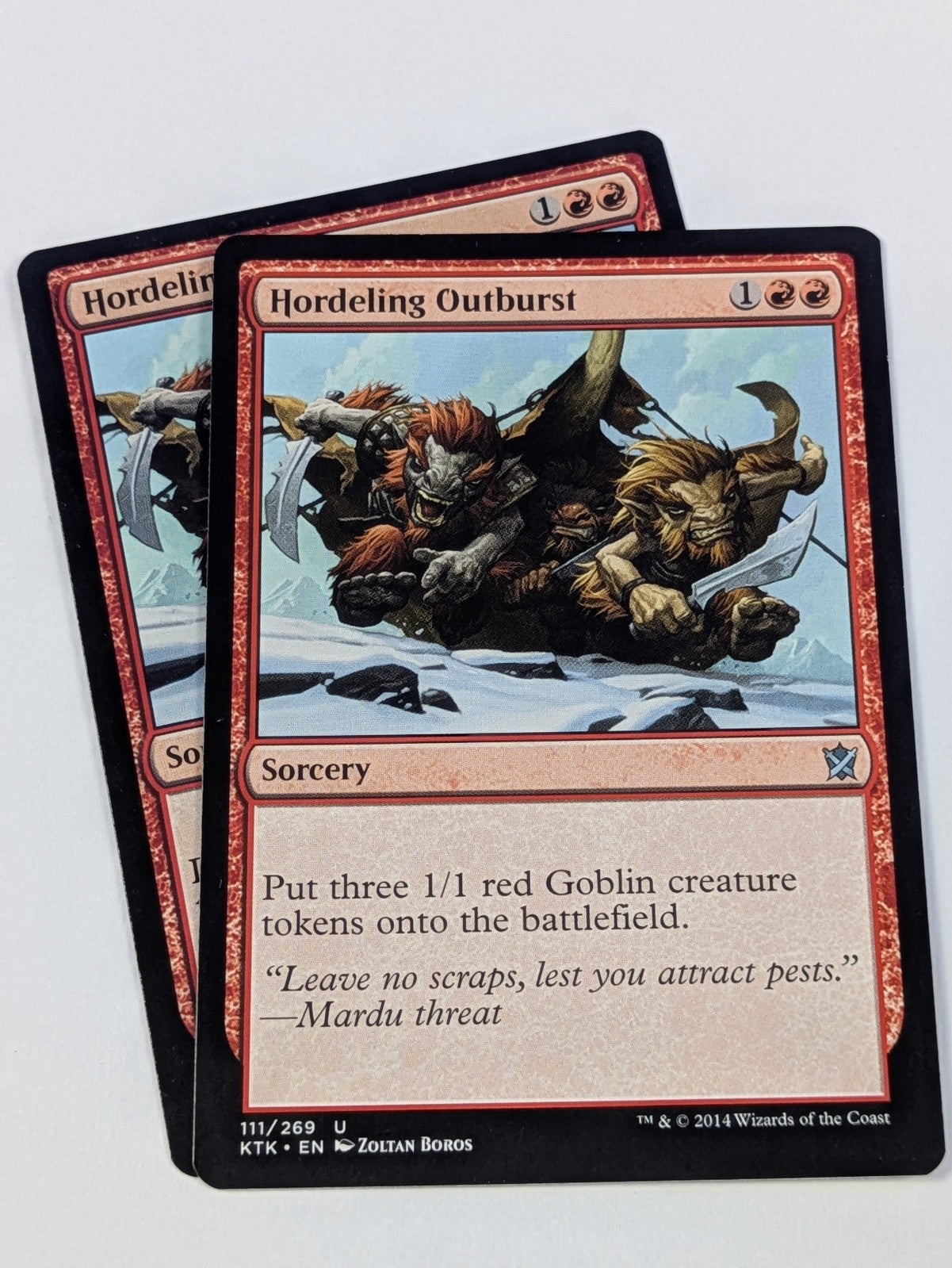 MTG Magic: Khans of Tarkir: Hordeling Outburst #111/269 Uncommon - LP