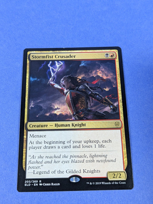 MTG Magic: Throne of Eldraine: Stormfist Crusader #203/269 Rare - LP