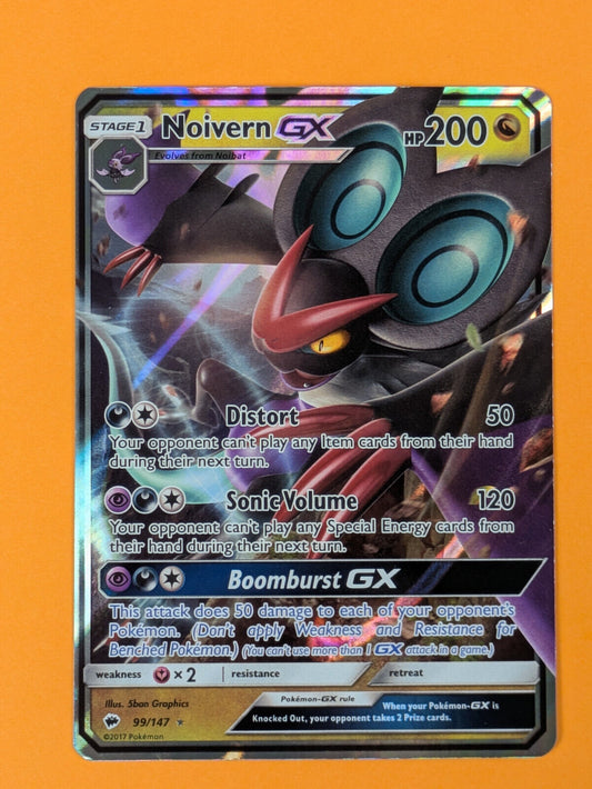 Noivern GX - 99/147 - Ultra Rare Burning Shadows - Pokemon Card - NM