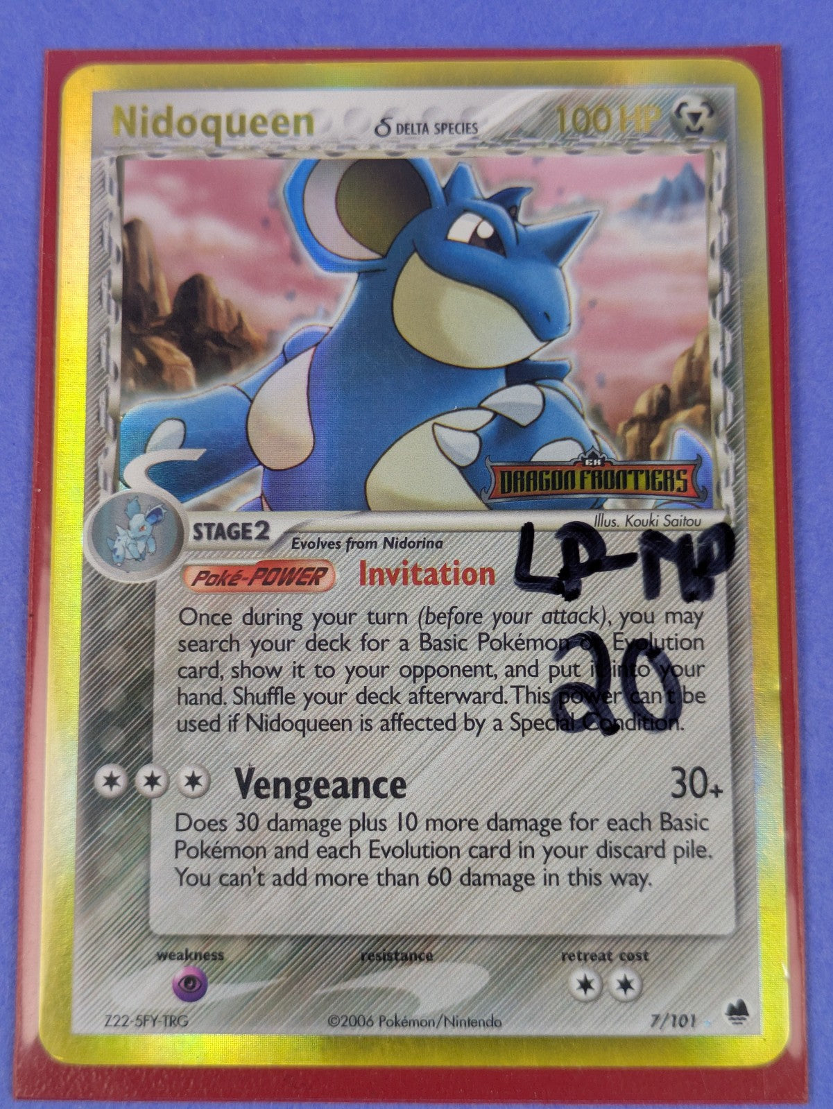 Nidoqueen - 7/101 - Holo Rare Reverse Holo Dragon Frontiers - Pokemon - MP