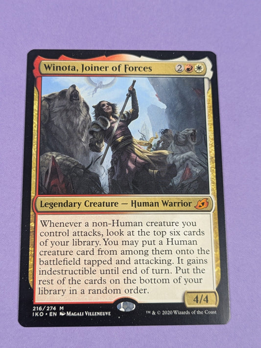 MTG: Ikoria: Lair of Behemoths: Winota, Joiner of Forces #216/274 Mythic NM