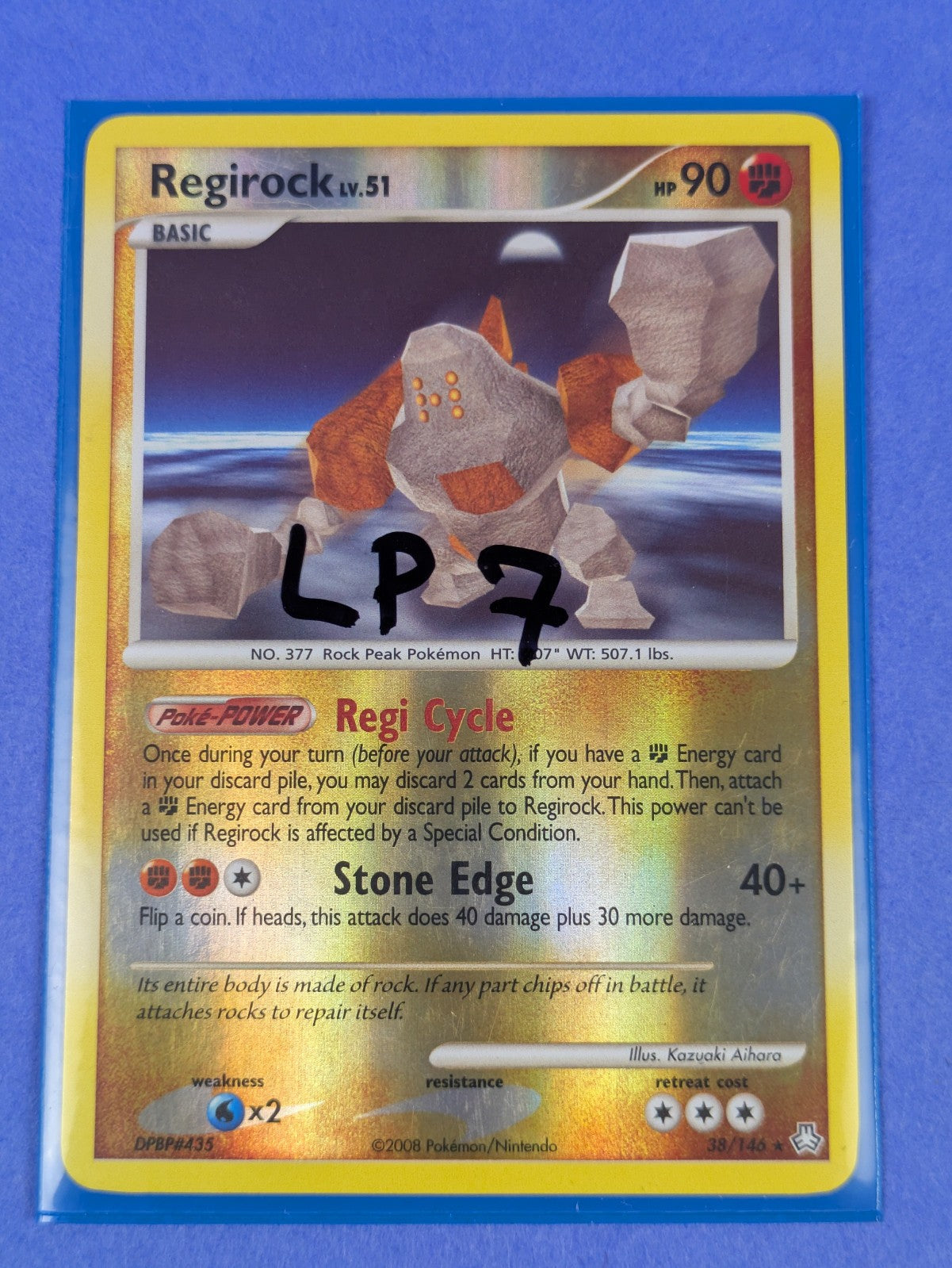 Regirock - 38/146 - Rare Reverse Holo Legends Awakened - Pokemon Card - LP